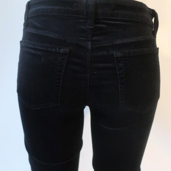Women J Brand Martini Black Velvet Flared Jeans 26 - Picture 9 of 13